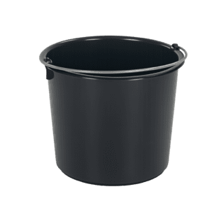 20L black plastic trash bucket