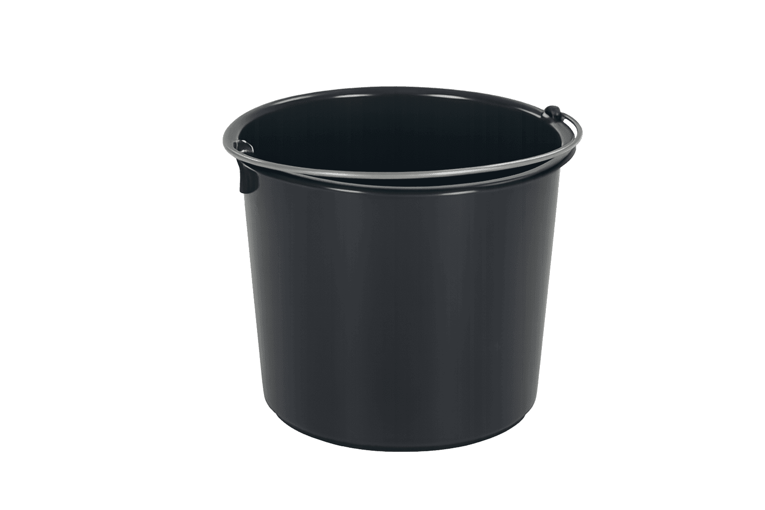20L black plastic trash bucket