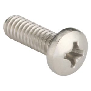#8-32 X 1/2" Stainless Phillips Round Head Machine Screw, (100pc), 18-8 (304) Stainless Steel