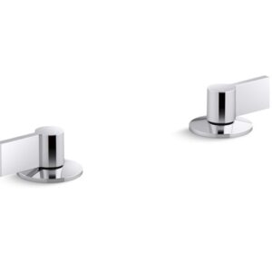 KOHLER Components K-77990-4-CP Deck-Mount Bath Faucet Handles with Lever Design