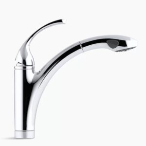 KOHLER K-10433-CP Forte 1.5 GPM Single-Handle Pull-Out Sprayer Kitchen Faucet with MasterClean
