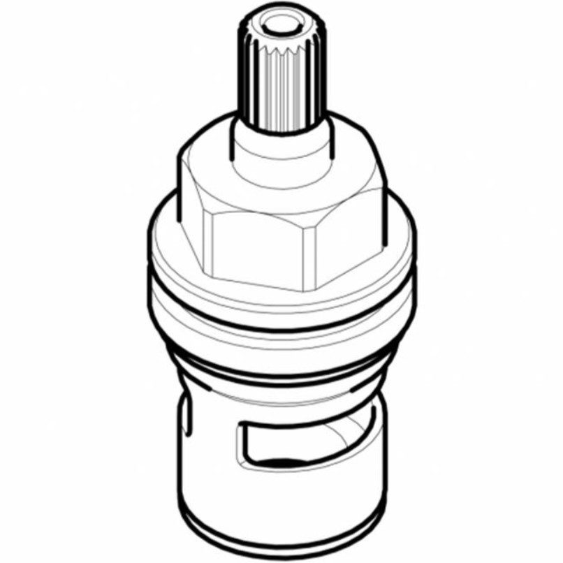 WATERWORKS 29-04416-70486 Universal 1/2" Quarter Turn Counterclockwise on Short Stem Cartridge (HOT)