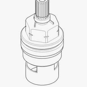 WATERWORKS 29-73766-93664 Universal 1/2" Quarter Turn Clockwise on Short Stem Cartridge