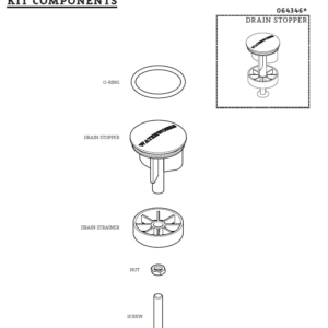 WATERWORKS 29-17360-77980 Universal Engraved Stopper for Euro Pop‑Up Drain – Nickel