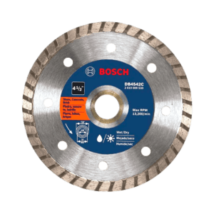 BOSCH 4-1/2 in. Small Angle Grinder Premium Turbo Rim Diamond Blade