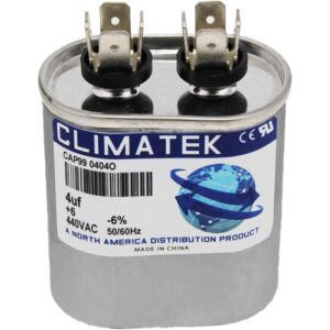 CLIMATEK VA2000/37-405 - ClimaTek Upgraded 4 uf MFD Oval 370/440 Volt Capacitor Fits Amrad