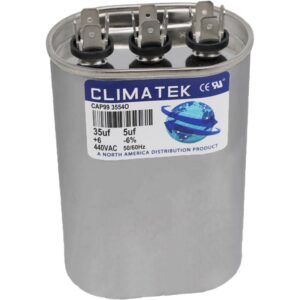 CLIMATEK VA2000/37(356+505) ClimaTek Upgraded 35/5 uf MFD Oval 370/440 Volt Capacitor Fits Amrad
