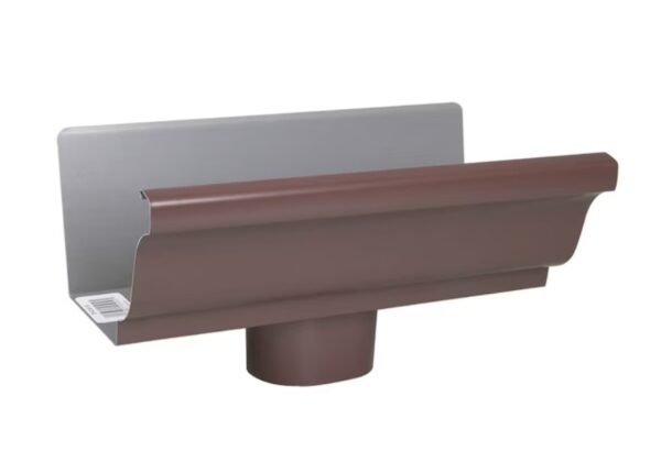 Amerimax 5-inch x 10.0-inch Brown K Style Gutter End with Drop