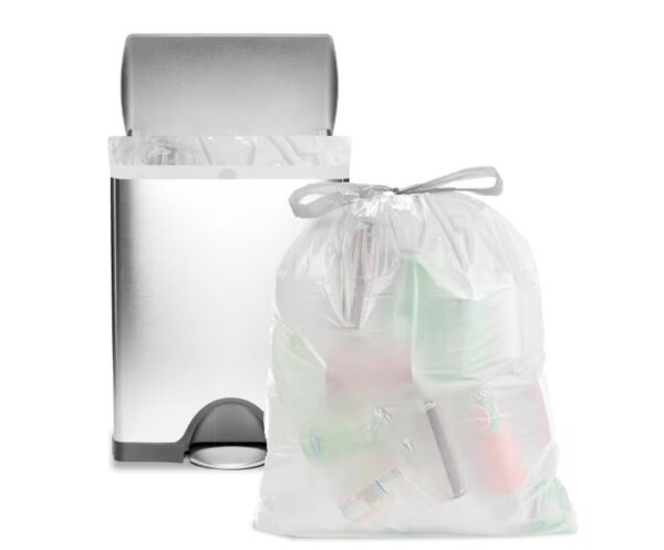ALUF PLASTICS 26 Gal. 0.9 Mil Clear Garbage Bags 28 in. x 39 in. Pack of 200