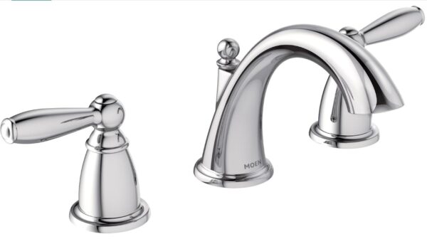 MOEN Brantford Chrome Two-Handle High Arc Bathroom Faucet