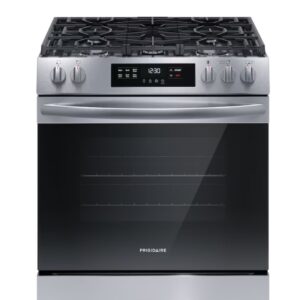 FRIGIDAIRE 30-in 5 burners 5.1-cu ft Slide-In Natural Gas Range Stainless Steel