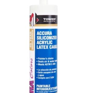 TOWER SEALANTS ACCURA TS-00109 Silicone Caulk, Gray, 10.1 fl-oz Tube