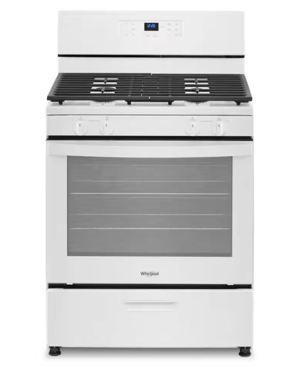 WHIRLPOOL WFG320M0MW 30-in 4 Burners 5.1-cu ft Freestanding Gas Range White