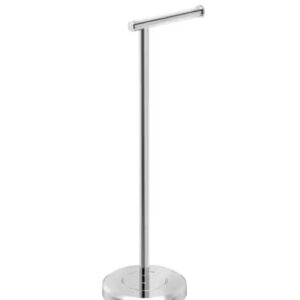 GATCO 1437C Bathroom Essentials Latitude II Freestanding Toilet Paper Holder Stand, Chrome