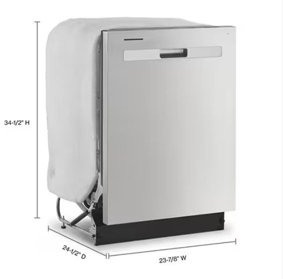 WHIRLPOOL WDP540HAMZ Eco Series 24-in Top Control Built-in Dishwasher - Image 3