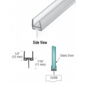CRL P660BR Polycarbonate Bottom Rail with Wipe for 1/2" Glass