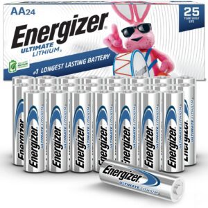 ENERGIZER L91 Ultimate Lithium AA Batteries Pack, 1.5V AA Batteries, 24 Count