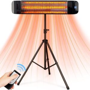 PARAHEETER QHA-15DB 1500W Outdoor & Indoor Infrared Electric Heater with Wall, Ceiling, and Tripod Mounting – CSA Certified