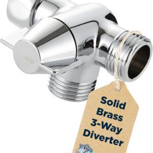 HAMMERHEAD SHOWERS DIV-NM-CH Solid Metal 3 Way Shower Diverter Valve - Chrome