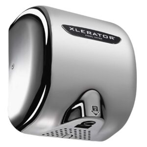 XLERATOR XL-C8 Automatic High-Speed Hand Dryer with Chrome Cover and 1.1 Noise Reduction Nozzle, 7.0 A, 208 V
