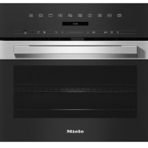 MIELE H7240BMAM 24 Inch Wide 1.52 Cu. Ft. Electric Speed Oven with PerfectClean Interior