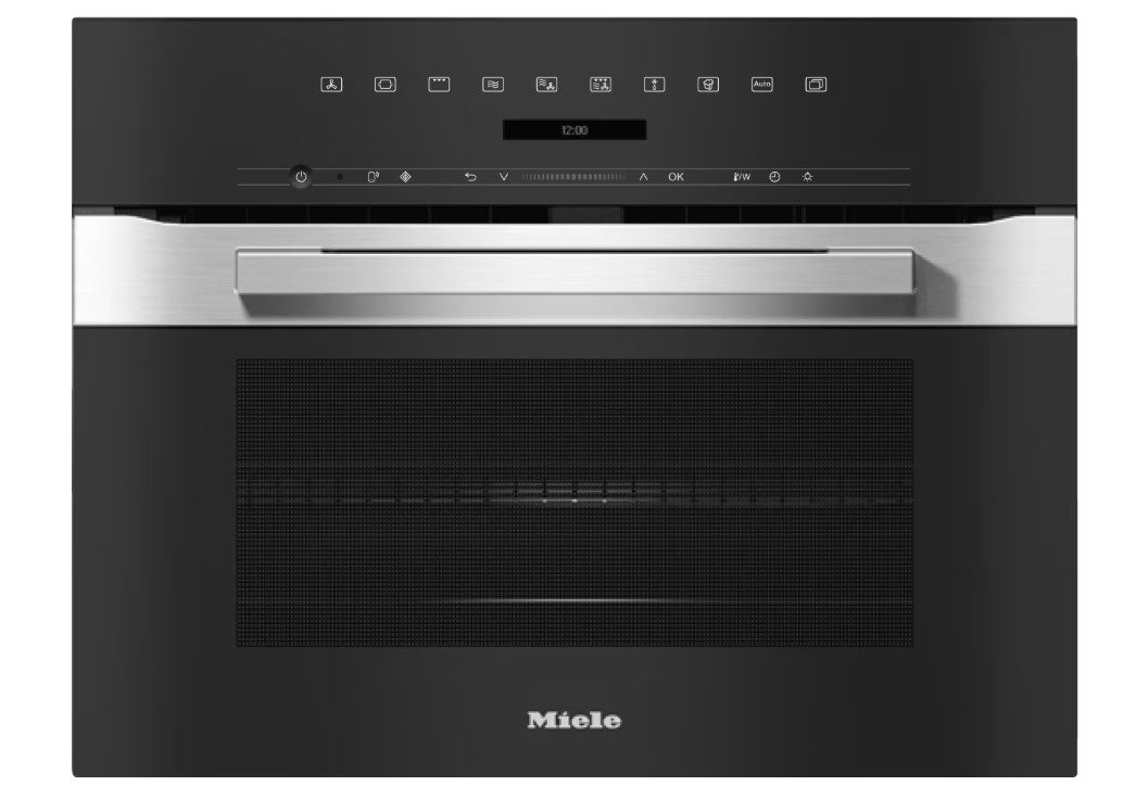 MIELE H7240BMAM 24 Inch Wide 1.52 Cu. Ft. Electric Speed Oven with PerfectClean Interior