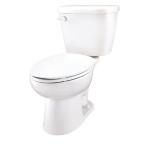 GERBER GWS20912 2-Piece Toilet, Maxwell, Elongated Bowl, 12" Rough-In, 1.28 GPF Flush Rate, White