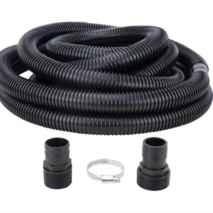 H2OPRO Sump Pump Discharge Kit 24' 1-1/4" Hose- 1-1/2" and 1-1/4" Adapters