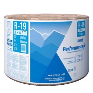 KNAUF INSULATION R19 Kraft Faced 23 in. x 39.2 ft. Fiberglass Insulation Roll for Floor, 2x6 Wall