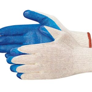 ULINE S-17931L Latex Coated String Knit Gloves - LARGE (12 PACK)