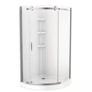 DELTA BVS3-CL251-WHSS Classic 38 in. L x 38 in. W x 70.63 in. H Corner Shower Stall/Kit