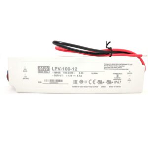 MEAN WELL LPV-100-12 C.V Single Output Waterproof 102Watts 8.5Amp 12VDC LED Driver