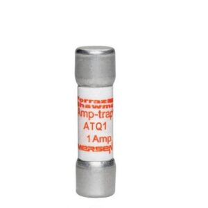 MERSEN ATQ1 Amp-Trap ATQ Series Time-Delay Midget Fuse, 1A, 500VAC, Ferrule Style